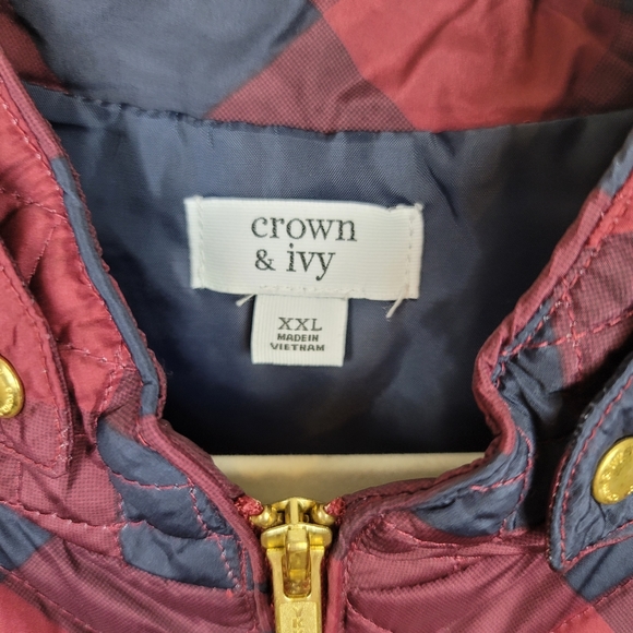 FIRM Crown & Ivy Quilted Puffer Vest size XXL - Picture 2 of 6